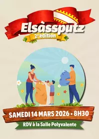 Affiche pour l'Elsàssputz 2026de la commune de Petersbach 
